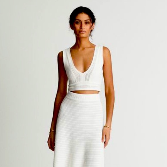 White knit lace crop top by Reiss - Picture 4 of 10